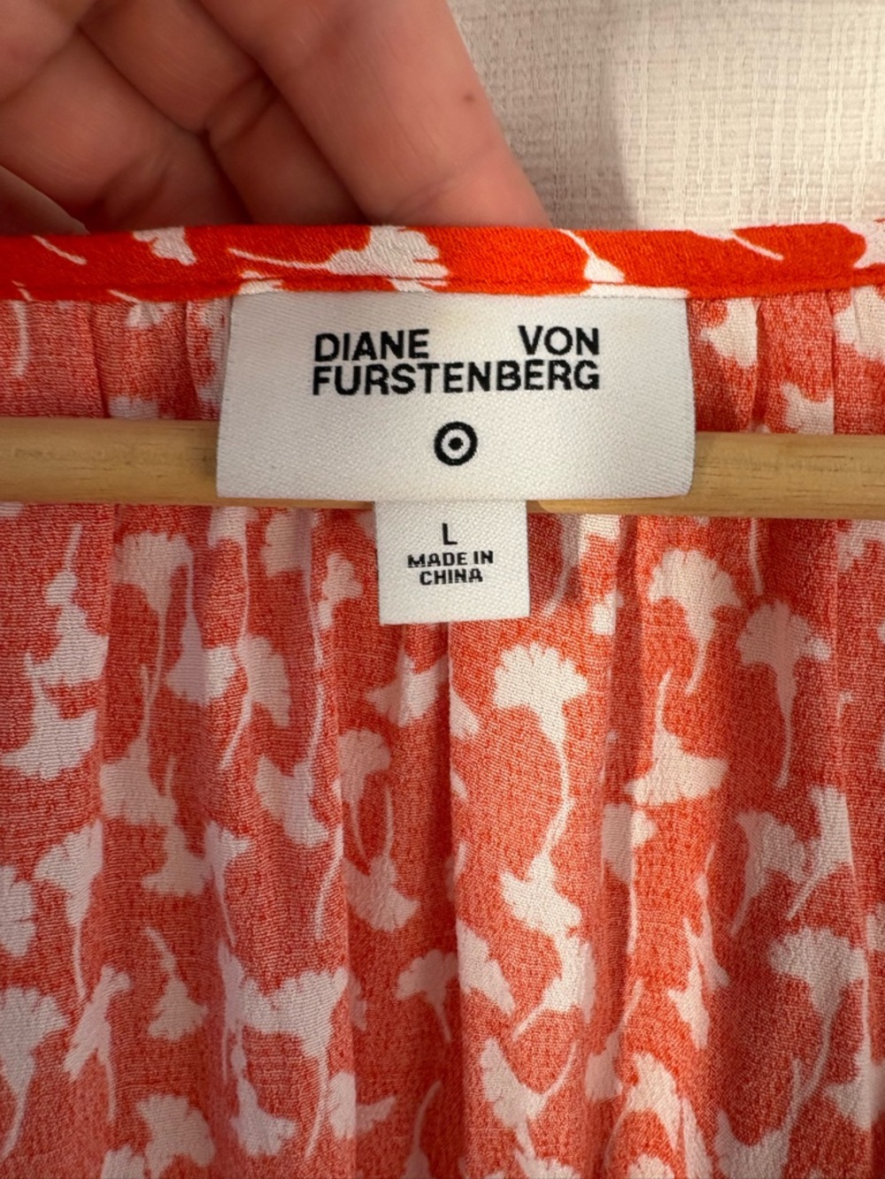 Diane von Furstenberg for Target Boho Midi Dress – Size Large – Orange Print - Picture 3 of 9